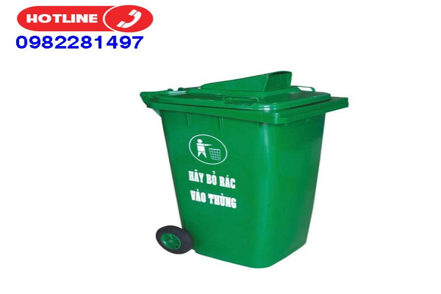 Thùng rác nhựa 240 lít nắp hở