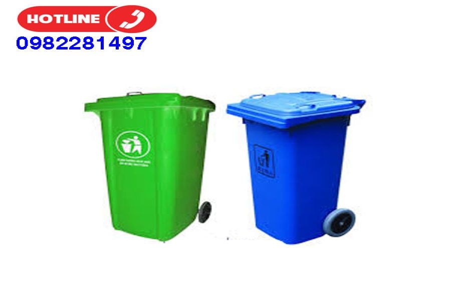 Thùng rác nhựa 240 lít nắp kín