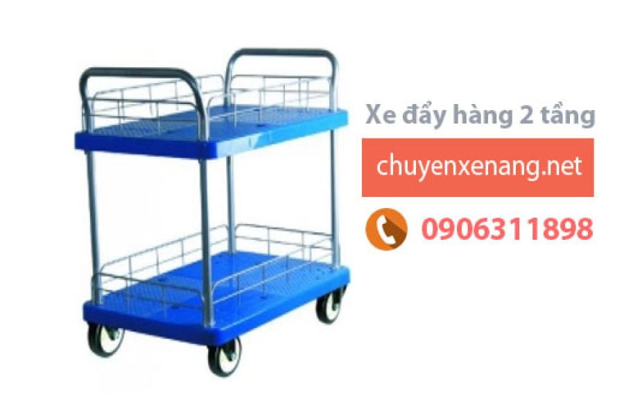 Xe đẩy hàng 2 tầng 150kg/ 300kg